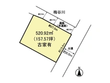 【京都府/京都市左京区修学院檜峠町】京都市左京区修学院檜峠町 土地 区画図