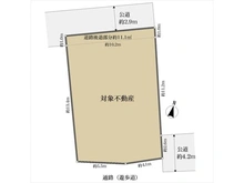 【東京都/東村山市富士見町】東村山市富士見町4丁目 土地 区画図