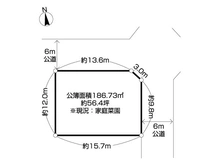 【千葉県/柏市大津ケ丘】柏市大津ケ丘3丁目 土地 区画図