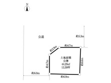 【神奈川県/川崎市中原区小杉御殿町】川崎市中原区小杉御殿町2丁目 土地 区画図