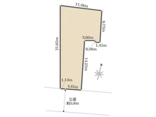 【大阪府/大阪市西淀川区柏里】大阪府大阪市西淀川区柏里1丁目 土地 区画図