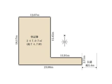 【東京都/国立市中】東京都国立市中3丁目 土地 区画図