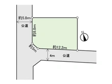 【千葉県/松戸市常盤平】松戸市常盤平2丁目 土地 区画図