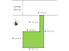 【千葉県/松戸市西馬橋】松戸市西馬橋5丁目 土地 区画図