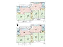 【東京都/小平市大沼町】小平市大沼町2丁目 土地 既存建物間取り　現況空室　床面積：1階・2階　85.86㎡
