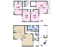 【千葉県/千葉市中央区港町】千葉市中央区港町 土地 現地：建物参考プラン：参考建物価格1900万・参考建物面積　1階45.36㎡　2階59.53㎡
