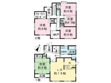 【東京都/町田市高ヶ坂】高ヶ坂2丁目　中古戸建 間取り図