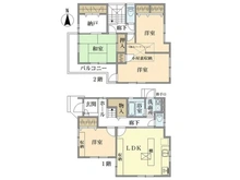 【東京都/中野区鷺宮】中野区鷺宮二丁目中古戸建 間取り図