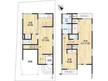 【大阪府/豊中市千里園】豊中市千里園2丁目 中古一戸建て 間取り図