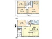 【大阪府/大阪市西成区南開】大阪市西成区南開2丁目　一戸建 間取り図