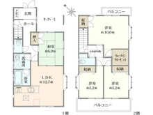 【埼玉県/さいたま市南区大字太田窪】さいたま市南区大字太田窪　戸建 間取り図