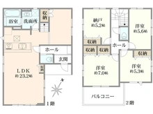 【埼玉県/さいたま市南区内谷】さいたま市南区内谷9期　1号棟 間取り図