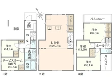 【埼玉県/さいたま市南区大字太田窪】さいたま市南区大字太田窪　戸建 間取り図