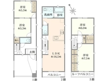 【埼玉県/蕨市中央】蕨市中央7丁目　3号棟 間取り図