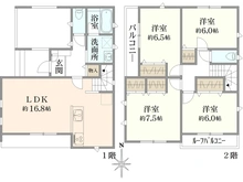 【埼玉県/川口市本前川】川口市本前川1丁目　1号棟 間取り図
