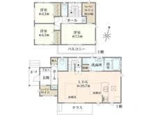 【埼玉県/東松山市大字宮鼻】東松山市大字宮鼻　戸建 間取り図