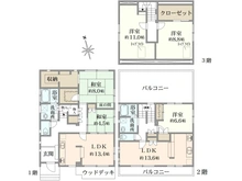 【埼玉県/さいたま市南区辻】さいたま市南区辻2丁目　戸建 間取り図