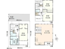 【東京都/北区堀船】北区堀船一丁目　新築分譲住宅 間取り図