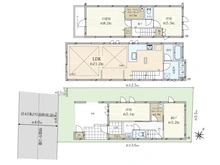 【東京都/品川区西五反田】品川区西五反田4丁目新築戸建　2号棟 間取り図