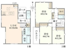 【神奈川県/茅ヶ崎市円蔵】茅ケ崎市円蔵 中古戸建 間取り図