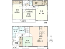 【神奈川県/大和市中央林間】大和市中央林間1丁目　戸建 間取り図