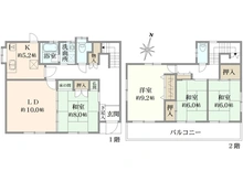 【神奈川県/横浜市磯子区杉田】磯子区杉田9丁目　中古戸建 間取り図