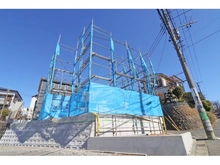 【神奈川県/横浜市戸塚区東俣野町】横浜市戸塚区東俣野町　新築戸建 建築中の外観