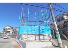 【神奈川県/横浜市戸塚区東俣野町】横浜市戸塚区東俣野町　新築戸建 建築中の外観