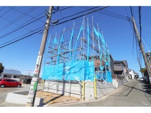 【神奈川県/横浜市戸塚区東俣野町】横浜市戸塚区東俣野町　新築戸建 建築中の外観