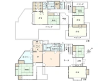 【神奈川県/横浜市南区永田北】横浜市南区永田北2丁目　戸建 間取り図