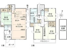 【東京都/調布市菊野台】プラウドシーズンつつじヶ丘 間取り図