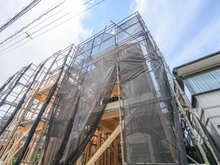 【神奈川県/横浜市金沢区平潟町】横浜市金沢区平潟町　新築戸建て・C号棟 建築中の外観