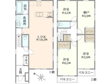 【神奈川県/川崎市高津区蟹ケ谷】川崎市高津区蟹ケ谷　中古戸建 間取り図