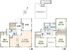 【神奈川県/横須賀市東浦賀】横須賀市東浦賀2丁目　中古戸建 間取り図
