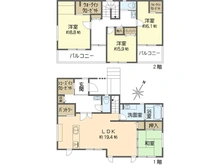 【神奈川県/横浜市金沢区釜利谷南】横浜市金沢区釜利谷南3丁目　新築戸建て 間取り図