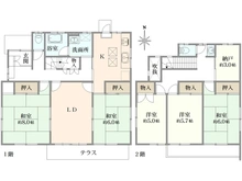【神奈川県/横浜市金沢区釜利谷西】金沢区釜利谷西三丁目　中古戸建 間取り図