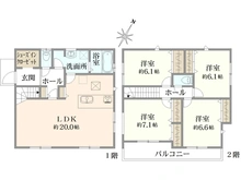 【神奈川県/横須賀市汐見台】横須賀市汐見台二丁目　新築戸建 間取り図