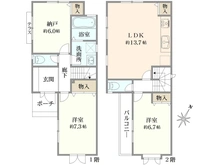 【神奈川県/横須賀市衣笠町】横須賀市衣笠町　戸建 間取り図