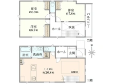 【神奈川県/逗子市久木】逗子市久木8丁目　新築戸建　2号棟/全2棟 間取り図