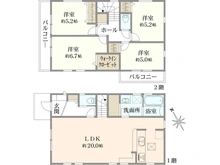 【神奈川県/茅ヶ崎市室田】茅ヶ崎市室田2丁目　新築戸建2期　1号棟/全3棟 間取り図