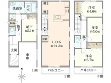 【神奈川県/横浜市都筑区東山田町】横浜市都筑区東山田町　新築1号棟 間取り図