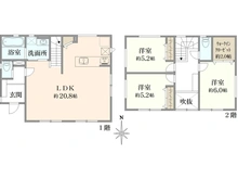 【東京都/西東京市新町】西東京市新町4丁目新築戸建　1号棟 間取り図