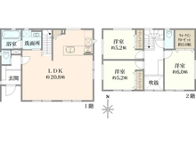 【東京都/西東京市新町】西東京市新町4丁目新築戸建　2号棟 間取り図