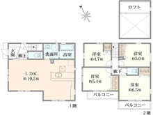 【東京都/東久留米市中央町】東久留米市中央町4丁目　新築戸建　1号棟 間取り図