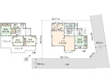 【東京都/中野区上鷺宮】中野区上鷺宮5丁目　戸建 間取り図