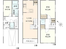 【神奈川県/川崎市宮前区馬絹】馬絹3丁目　新築戸建　B号棟 間取り図