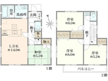 【神奈川県/川崎市宮前区神木本町】神木本町一丁目　中古戸建 間取り図