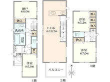 【東京都/足立区西伊興】足立区西伊興3丁目新築戸建 E号棟 間取り図