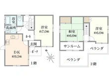 【神奈川県/横浜市保土ケ谷区岩崎町】保土ケ谷区岩崎町　戸建 間取り図