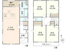 【神奈川県/横浜市保土ケ谷区法泉】保土ケ谷区法泉2丁目　1号棟/全2棟 間取り図
